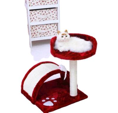 China Cat Viable Sleep Cat Nest Small Cat Sleep Arch D2 Bridge Grab Panel Cat Climbing Frame Luxury Solid Wood for sale