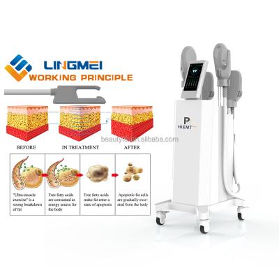 China LINGMEI Weight Loss Vertical Sculpt For EMS HIEMS Body Sculpting Liposuction Slimming Machine High Intensity Focused Hi-EMS for sale