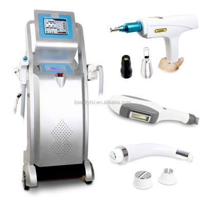 China Acne treatment Lingmei factory 3in1 ND yag laser hair removal freckle/pigmentation/wrinkle/hair removal no pain IPL hair removal equipment for sale