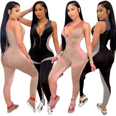 China 2021 New Spring Women's Breathable Jumpsuit Plus Size Yoga Pants Set Ladies One Piece Jumpsuit Stacked Jumpsuits For Women for sale