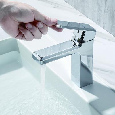 China BSL-BF011 Single Hole Modern Cold Hot Single Handle Bathroom Water Mixer Brass Chrome Brass Basin Faucets for sale