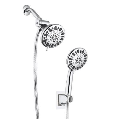 China With BSL-SC7001 ABS Chrome 7+7 Function High Pressure Rainfall Hand Held Shower Set Combination Three Way Double Shower Head for sale