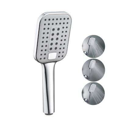 China With BSL-S3013 Xiamen Manufacturer Chrome Plated ABS Plastic Bathroom 3 Fashion Rain Square Hand Shower Head for sale