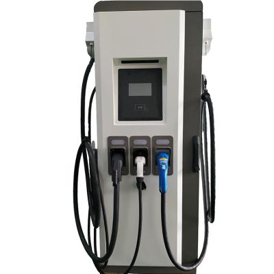 China CCS1 CCS2 AC Public Type - 2 Floor Stand 62KW+22KW Three Guns DC EV EV Quick Charger CEVDC60KW for sale