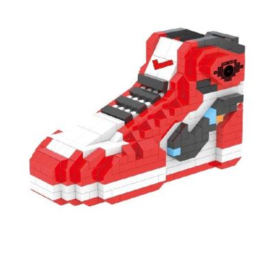 China hot selling 3d eco-friendly material chicago aj co-branded sneaker building block set for sale