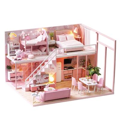 China Wooden DIY TOY DIY Dollhouse Miniature Assemble 3D Miniatures Puzzle Toys For Kid Toy for sale