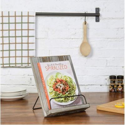 China Viable ideal for use in wooden cookbooks magazine tablet shelf holder for sale