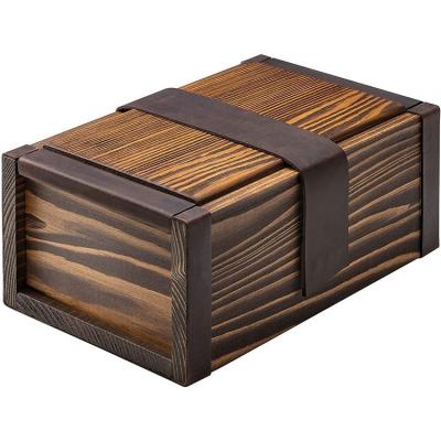 China Vanilla Handmade Retro Grinder Handmade Stash Smoking Box With Tray Rolling Raw Leather for sale