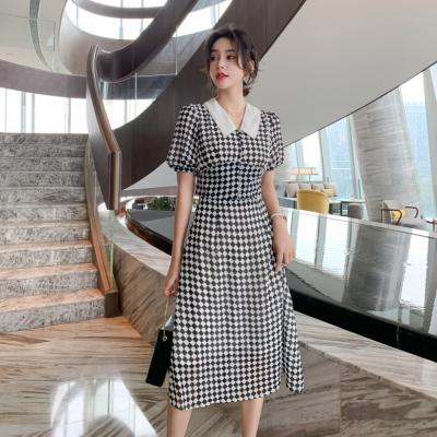 China New Women's Breathable Plaid Half Skirt Fashion Summer Casual Cocktail Dress Two Piece Set for sale