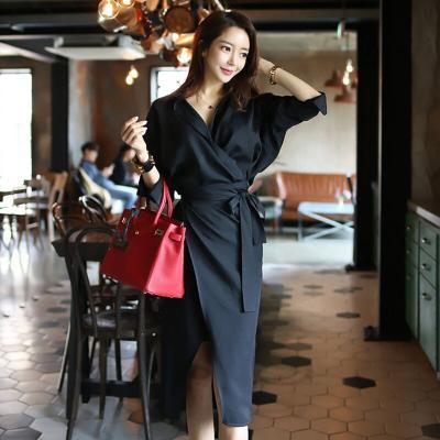 China Autumn Fashion New Ladies Casual Breathable Dresses Women Lantern Sleeve Long Autumn 2 Piece Sets for sale