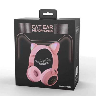 China Headband Goods Using Cute Lovely Cat Ear Headphone Wireless Headphones Bt028c With MIC for sale