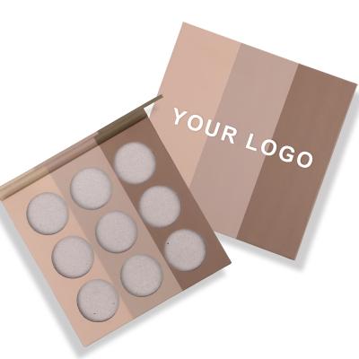 China Factory Price OEM Waterproof Cosmetic Makeup 9Colors Blush Palette Private Label for sale