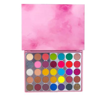 China Waterproof Make Up Eyeshadow Cosmetics Custom Glitter 35 Colors Private Label Eyeshadow Palette for sale