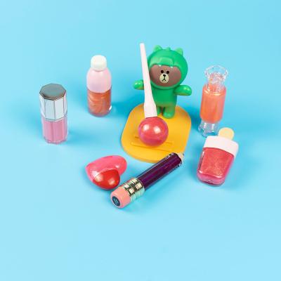 China Luxury Vegan Private Label Lip Tube Lip Gloss Waterproof Kids Glossy Kids Lip Gloss for sale