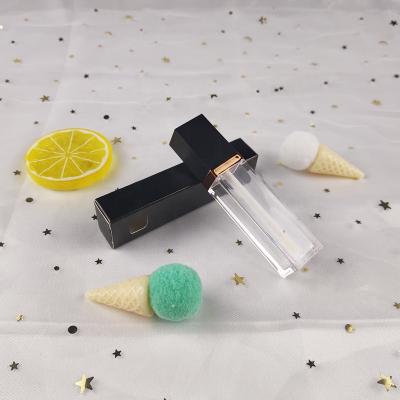 China Wholesale Waterproof Gold Top Tube Glitter Lip Clear Gloss DIY Color 2.5ml Lip Gloss Tube Custom Logo With Shimmer for sale