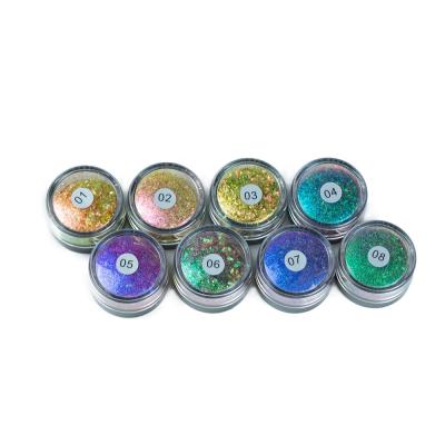 China 8 Color Waterproof Eyeshadow Dust Multichrome Loose Eyeshadow To Dust High Dye Eyeshadow Powder for sale