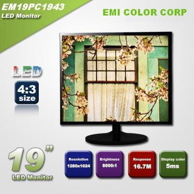 China Desktop 19 Inch D-sub VGA 4:3 1280*1024 Desktop Computer LED LCD PC Monitor for sale