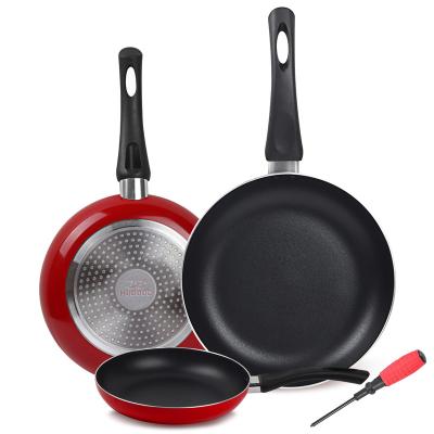 China Sustainable Nonstick Frying Pan Set - PEEK 3 Piece Coating Pan Cookware Skillet Nonstick Frying Set for Induction Cook for sale