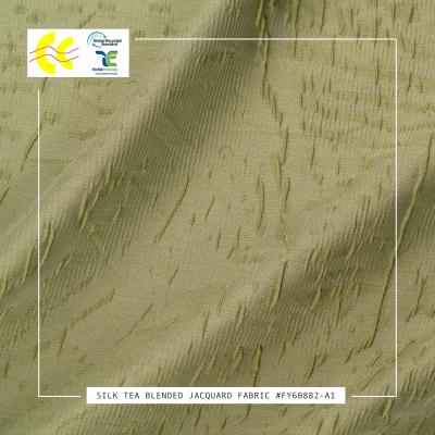 China Wholesale New Arrival Natural Fabric Sustainable Silk Cotton Classic Woven Apparel Fabric for sale