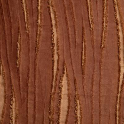 China Wholesale Nature Organic Gambiered Guangdong Gauze 100% Brown Color Current Pure Silk Fabric For Dress Jacket for sale