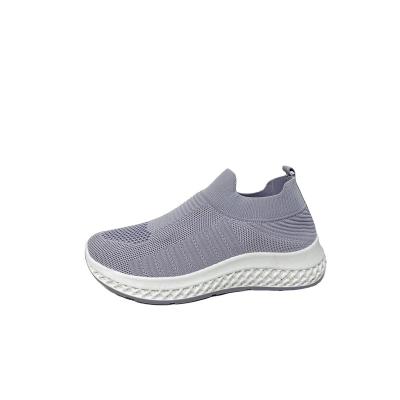 China Cushioning Product Wholesale Popular Fashion Casual Women's Breathable Fly Knit Running Sock Sneakers Sport for sale