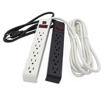 China ETL List 6 Residential/General Purpose Outlet Power Strips 2/4/6/8/10/15Ft 1080J Extension Cable Surge Protection Power Strip for sale