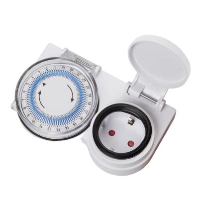 China Honest Supplier Germany Standard 24 Hour Countdown Mechanical Timer Socket Key Socket for sale