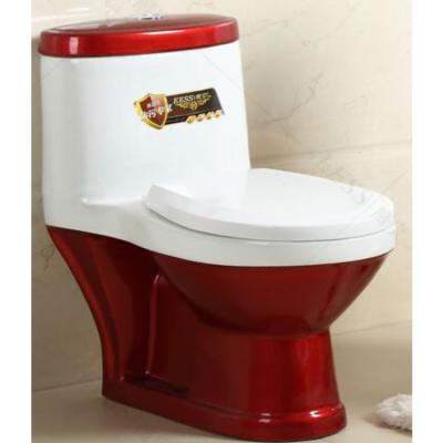 China Cheap Concealed Red Ceramic Cistern Washroom Concealed One Piece Toilet for sale