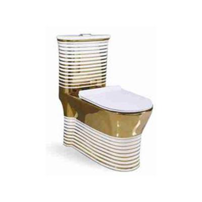 China Cistern Concealed Cistern Bathroom United Arab Emirates Gold Ceramic Toilet for sale