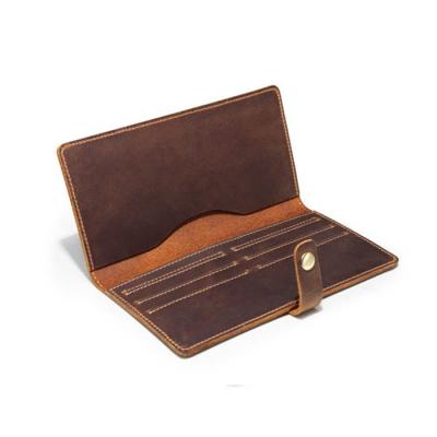 China Original Wholesale Hot Selling Custom Card Holder Men's Leather Wallet Single Long for sale