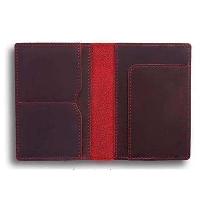 China 2020 Vintage Fashion Personalized Logo Card Holder Wallet Crazy Horse Vintage Leather Passport Holder for sale