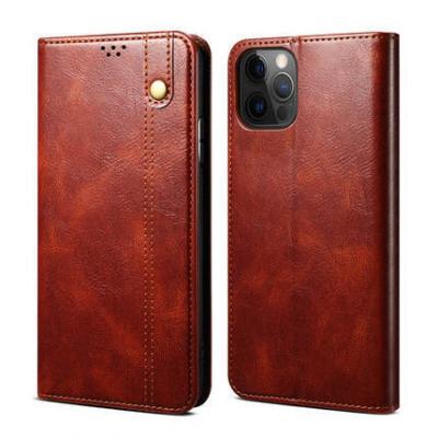 China With Luxury High Quality Flip Cover Card Holder Phone Stand Genuine Leather Magnetic Leather Case For iPhone Case for sale