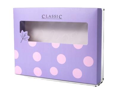 China Custom Recyclable Purple Environmental Cardboard Box For Skin Care Product Packing Box With Printing for sale