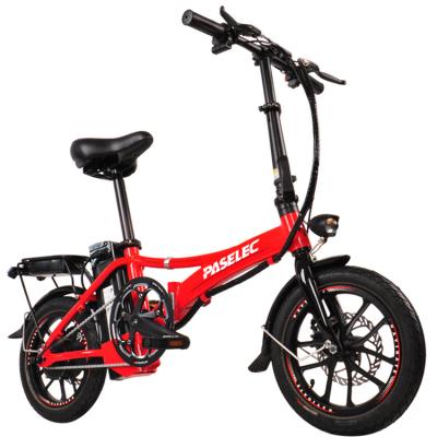 China Cross Control PASELEC 14 Inch 250W Mini Electric Bike Folding Ebike Motor With 10Ah Battery for sale