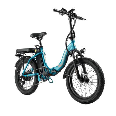 China US warehouse 20inch alloy fat electric bike 500W aluminum tire bikes cruiser disc brake mechanical electric bicycle 48v 12ah lithium battery for sale