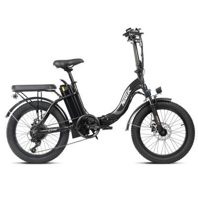 China 20 Inch Paselec Aluminum Alloy Foldable Electric Bicycle 48V 12Ah Folding Fat Tire Snow Kick Bike For Adults In Stock for sale