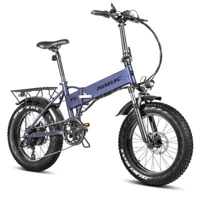 China PASELEC X5 500W 10.4AH 20 Inch Cruise Control Alloy Fat Tire Electric Jammer Ebike Folding Bicicleta Electrica for sale