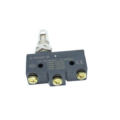 China Integrated Micro Switch Horizontal Limit Switch With Spring Hinge Roller DC 12V Limit Switch Lift Wire Flipped Lever Type Limit Switch for sale