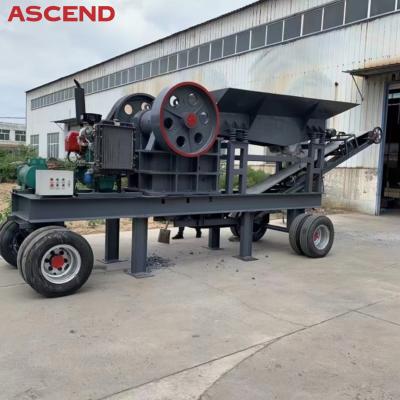 Chine mâchoire mobile portative de briseur de quartz de la chaux 100-120tph écrasant la machine à vendre