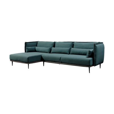 China Other modern L-shaped sectional sofa with carbon steel sofa leg and high resilience sponge made by solid larch wood for living room for sale