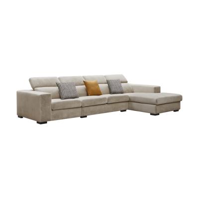 China Other Modern Stretchable L Shaped Lounge Sectional Sofa Set With High Density Backbound Foam for sale