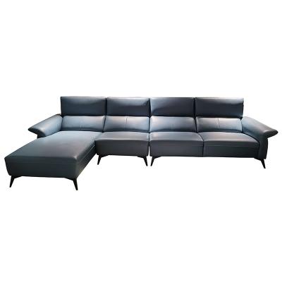 China Latest Modern Living Room Leather Couch (Other) Adjustable Set With Chaise for sale