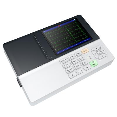 China Best Price Plastic 3 Channel 12 Lead Multifunction Electrocardiograph ECG Machine With Analyzer for sale