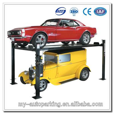 China Double Car Parking System 4 Post Hydraulic Car Elevator for sale