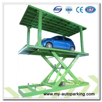 China Double Car Parking System Scissor Double Layer Parking Car Pit Platform Scissor car elevator double platform pit parking for sale