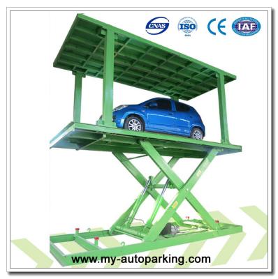 China Four Post Parking Lift with Pit/Car Post Parking Lift/ Double Car Parking System/ Underground Double Parking Lift for sale