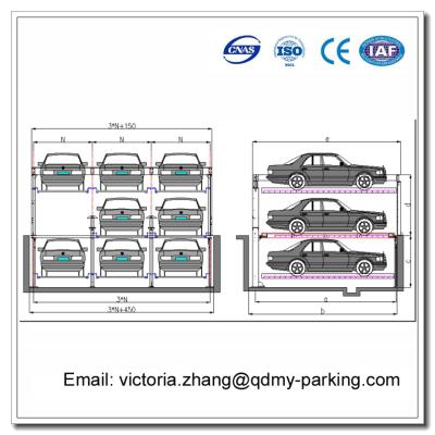 China -1+2 (3 Floors) Pit Design Puzzle Parking System Smart Card Parking Equipment for sale