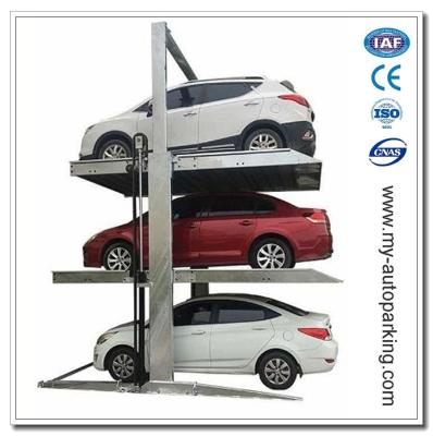 China Tres capas de estacionamiento de doble cubierta para estacionar 3 sedans / sistema de estacionamiento de doble pila / soluciones de rompecabezas de mini ascensor de automóviles de varios niveles en venta