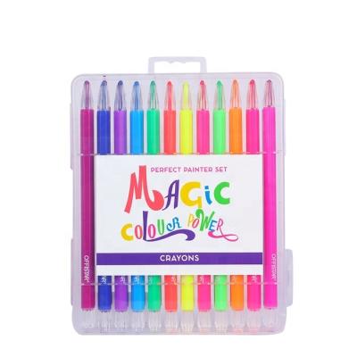 China Bright Colors Colored Pencils 24 Set With Plastic Case For Color Drawing For Kids School Stationery Set Writing Set for sale