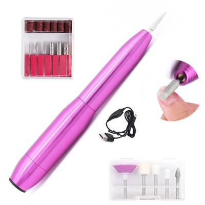 China Plastic Folder Handpiece Machine Tritor Drill Machine Rechargable 35000Rpm Manicure Up200 Pen Nails Electric Nail Drill Purple Tools for sale